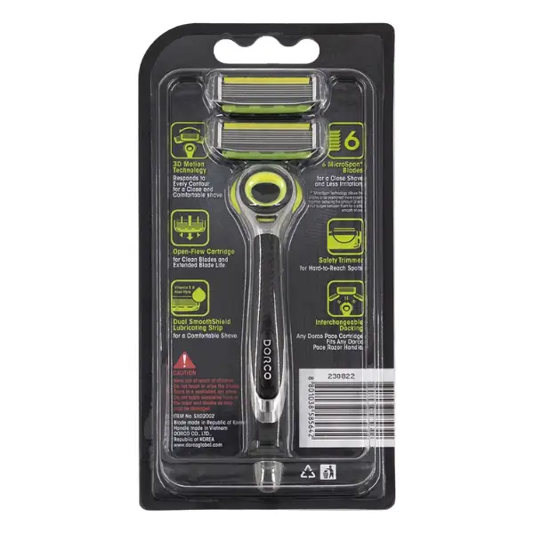 dorco-pace-6-six-blade-razor-with-2-cartridges